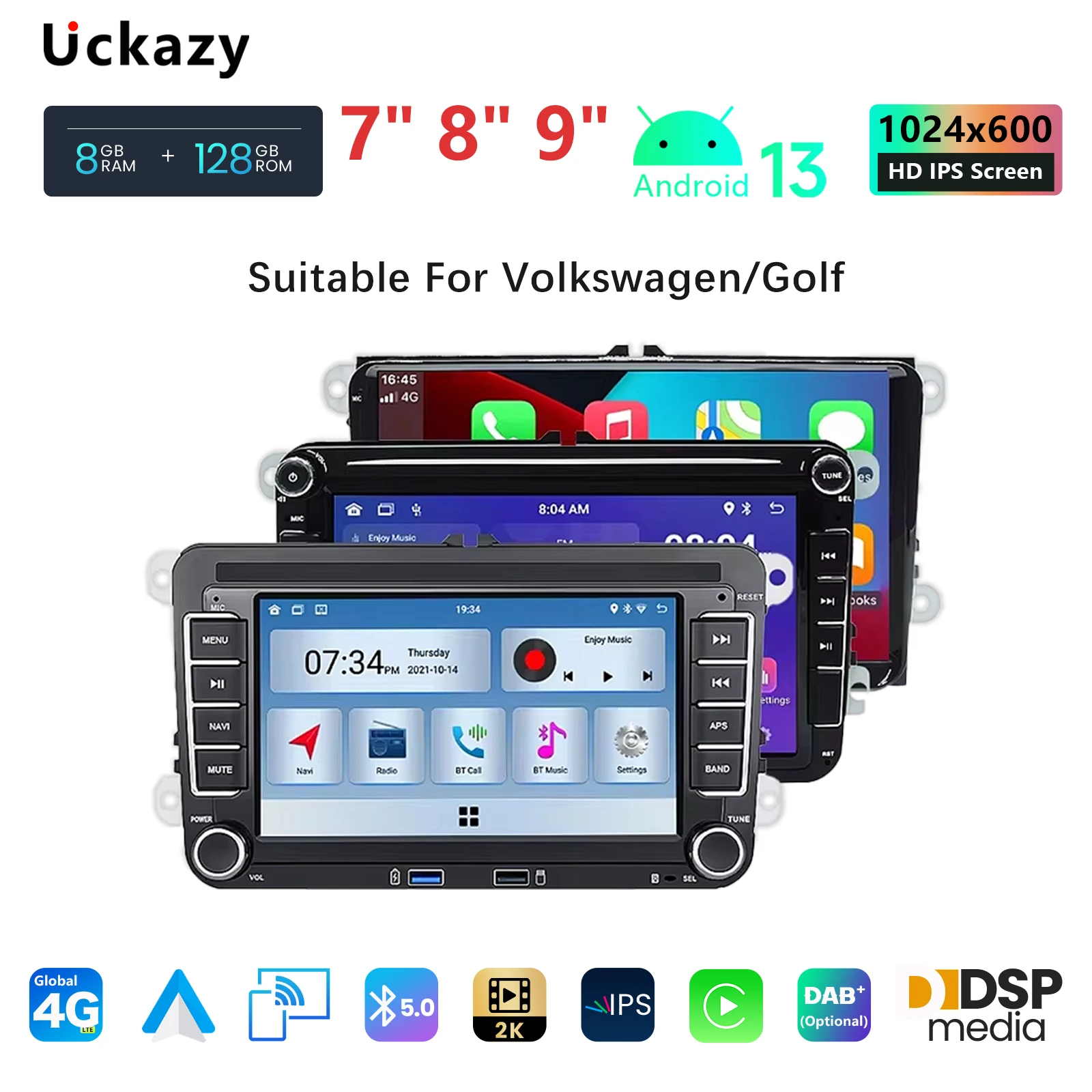 Wireless Carplay Android 13 Auto Radio for Volkswagen VW Passat B6 B7 CC T5 Tiguan Touran POLO GOLF 56 Multimedia GPS NaviScreen