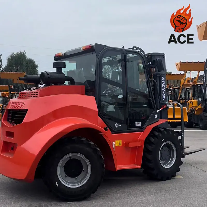 

Terrain 3 Ton 3.5ton 4ton 5ton Forklift customized 4WD 4x4 All Rough Terrain Forklift Diesel Wheel Forklift Price