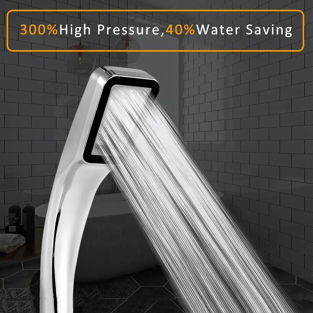 Chrome Plated Water Saving Filter 300 Hole Shower Head Bath Nozzle Showerhead Rainfall