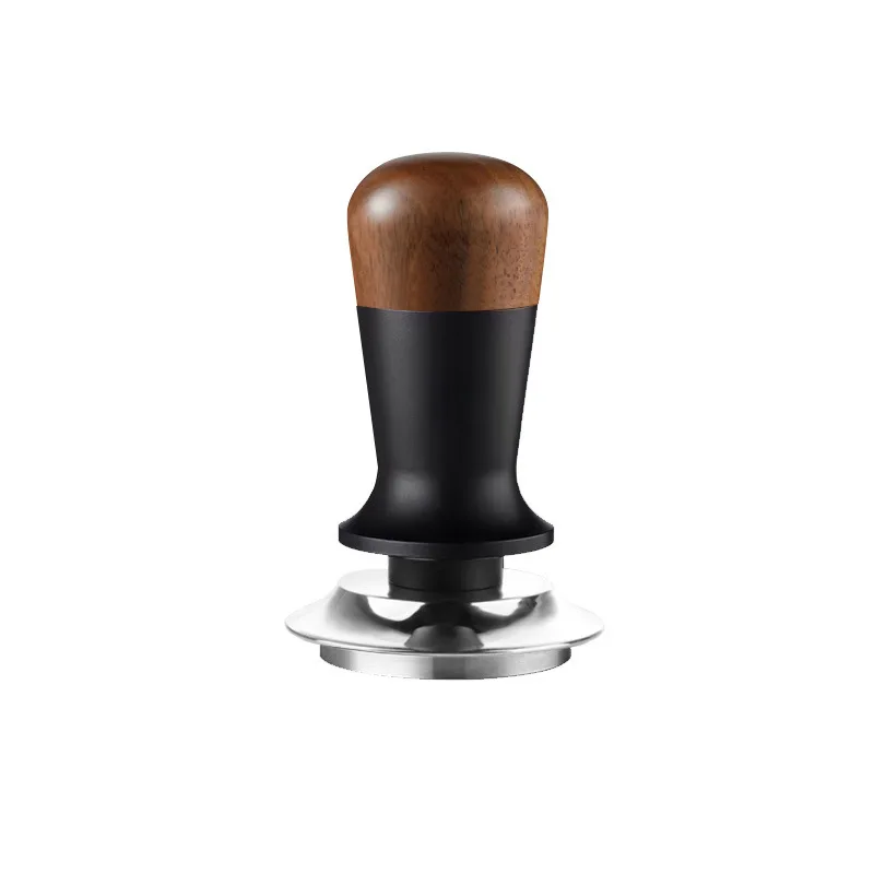 

2026 New walnut wood espresso press powder filler for Italian elastic coffee press with anti-bias function