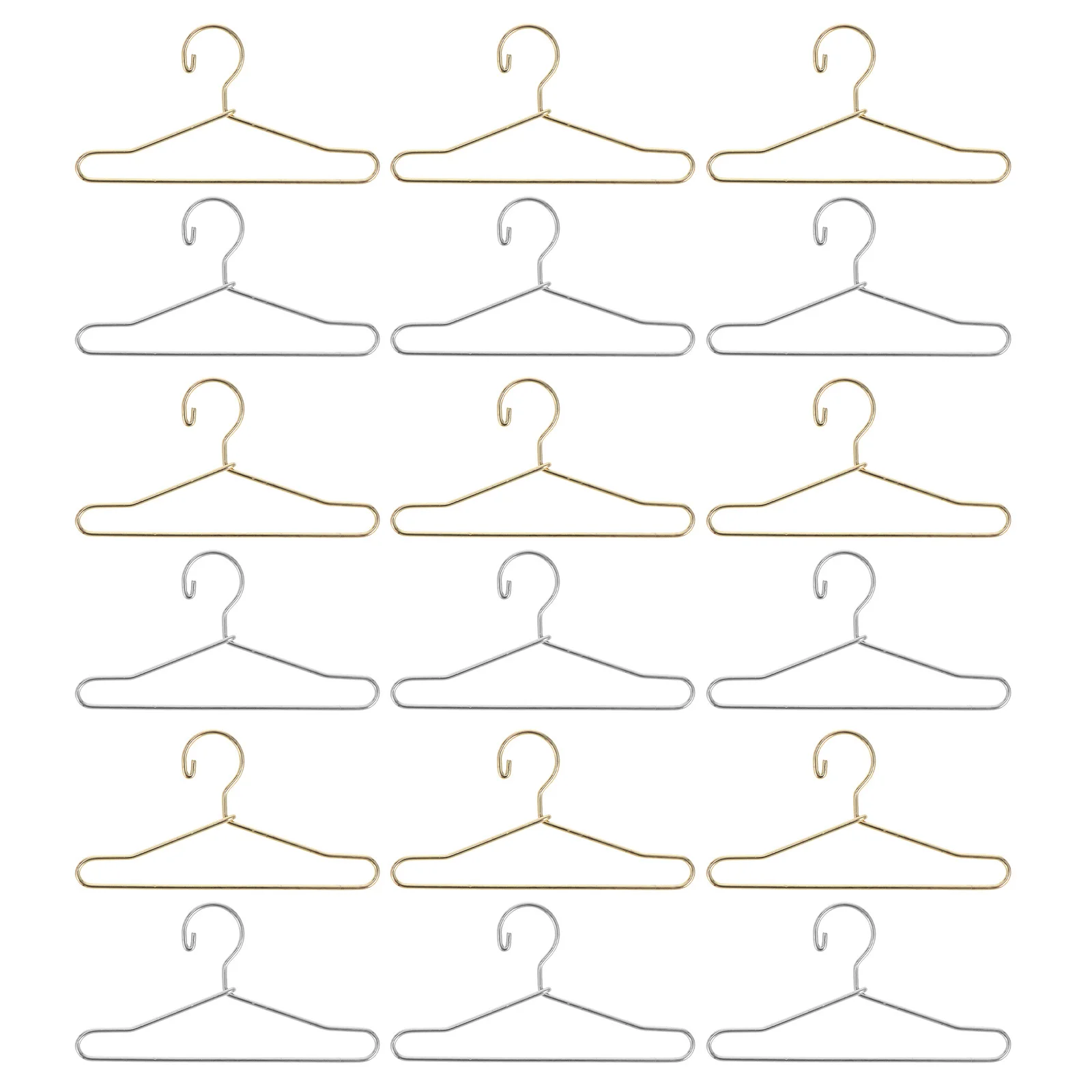 

24Pcs Mini Clothes Hanger Metal Coat Holders for Miniature Wardrobe Closet Storage Organizers Bedroom Decor Pet Hangers