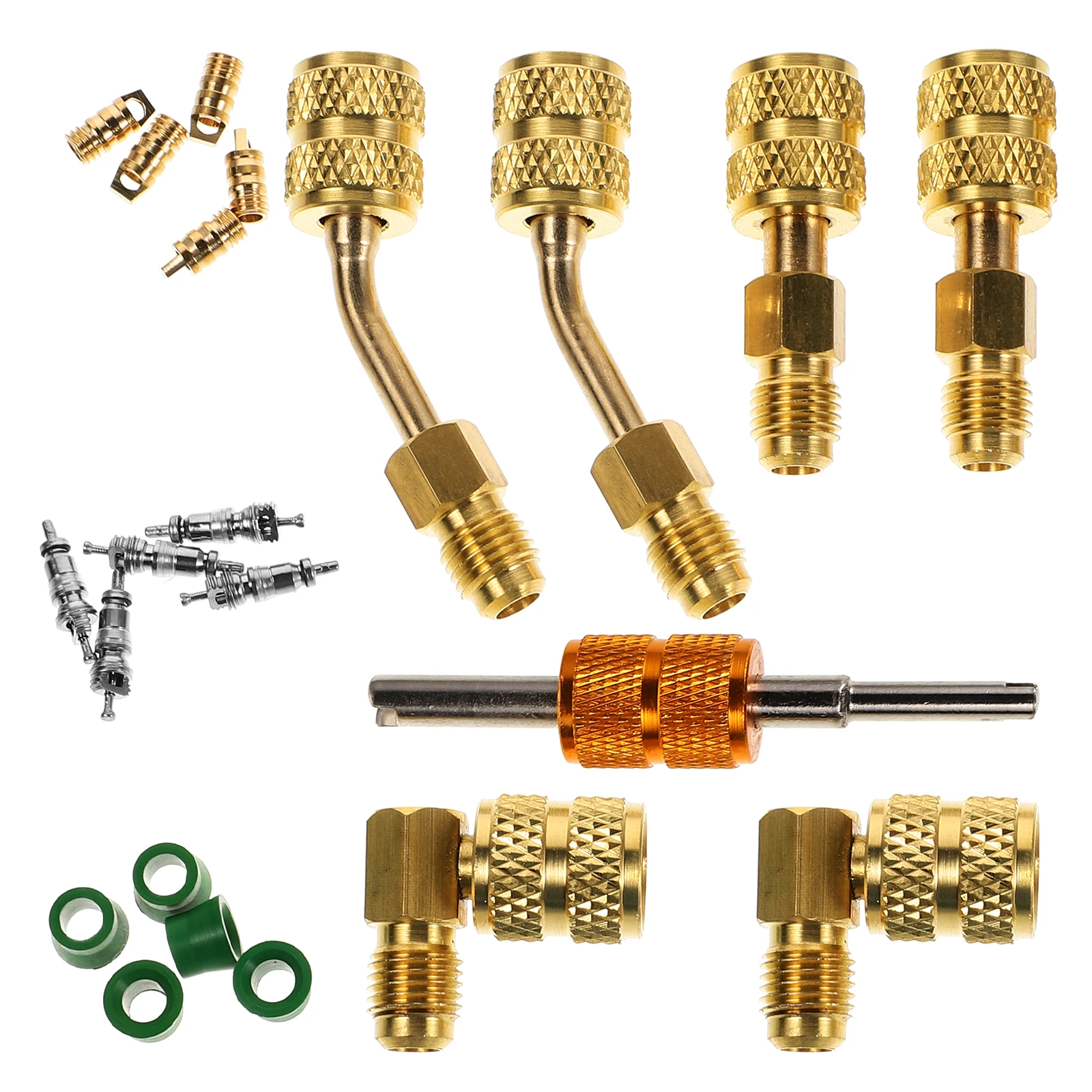 

1 Set Mini Split Adapter Kit Air Conditioning Refrigeration System Conversion Core Remover Tool Set R410 Compliant Valve Core