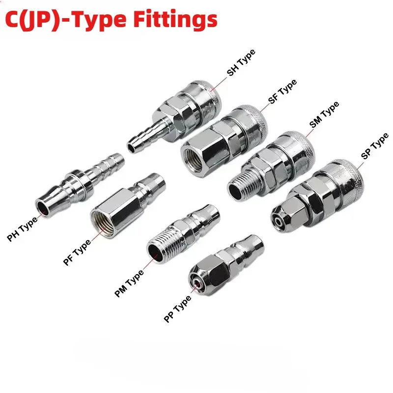 

C-Type Fittings Hose Quick Connector High Pressure Coupler Plug Socket PP SP PF SF PH SH PM 20 30 40 Air Compressor