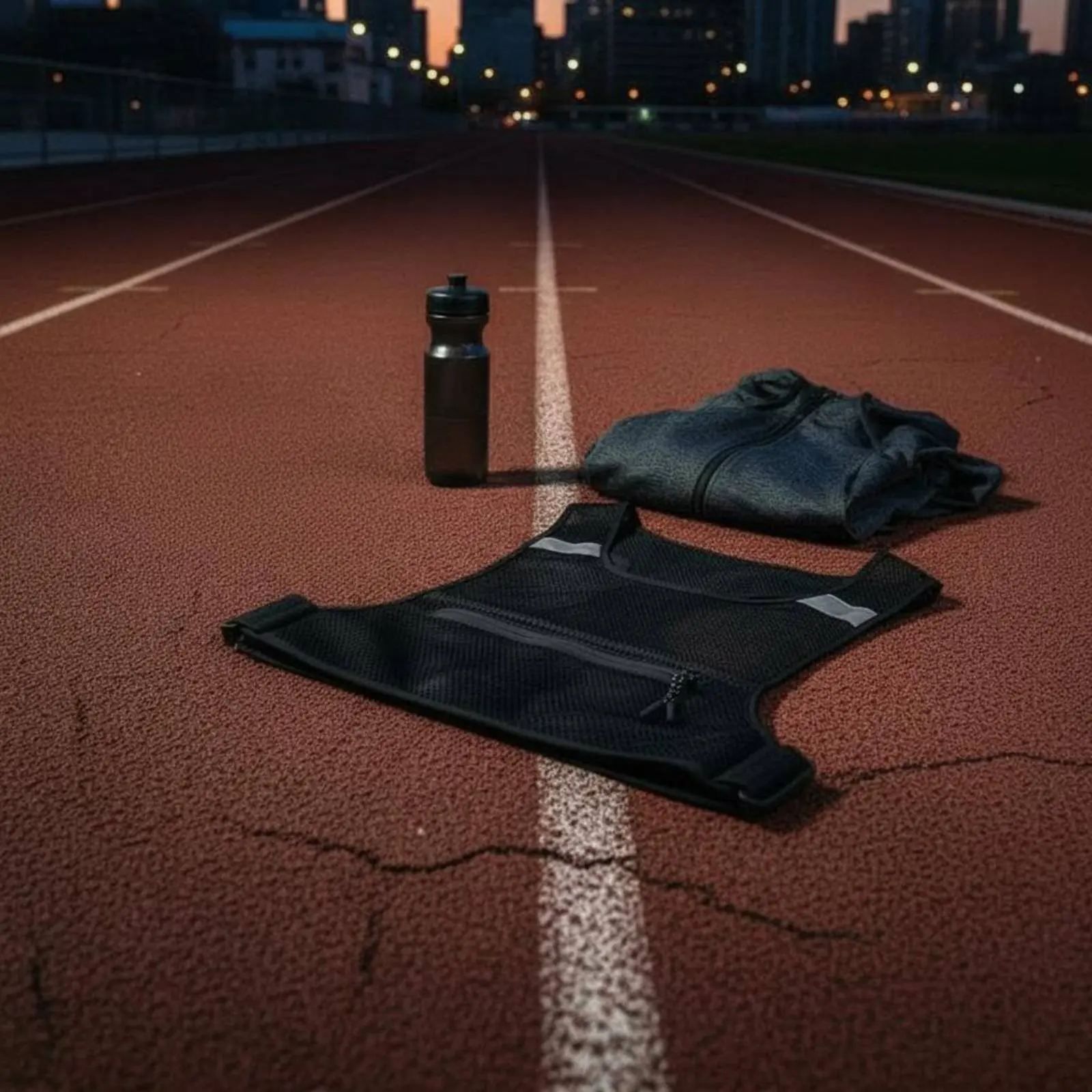 Reflective Running Vest Large Capacity Pocket Running Phone Holder Vest Minimalist Chest Pack Water Resistant Sports Gear