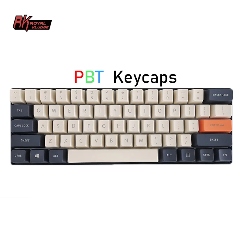 61 Keys General PBT Keycaps Two-color Injection Molding OEM Mechanical Keyboard Keycap for RK61 SK61 GK61 K617 Gamer Keyboard