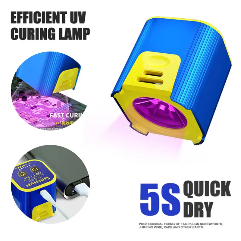 

УФ-лампа MECHANIC L1 Pro 5-7 Вт с интеллектуальной двойной светодиодной подсветкой для быстрой полимеризации УФ-клея, OCA, паяльной маски, смолы, масла для материнских плат