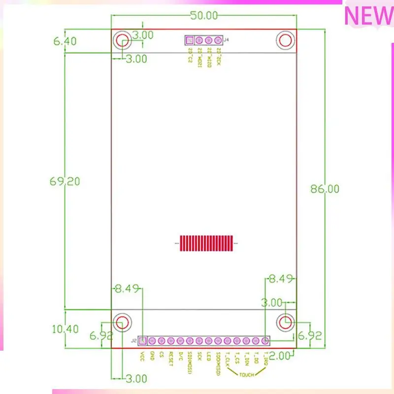 B27B 3X2.8 Inci 240X320 SPI TFT LCD Display Modul Port Seri 51 Drive ILI9341V LCD Serial Port Modul STM32 Drive Display