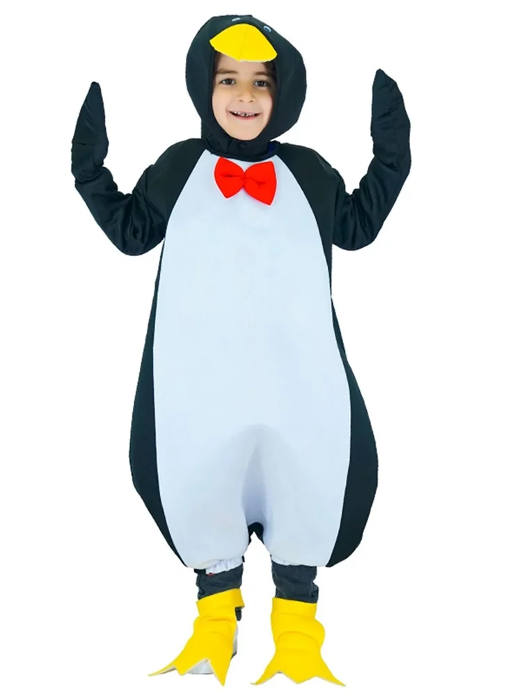 Pinguim Cosplay Macacão Fantasias, Animais Desempenho, Vestido Halloween, Desempenho do bebê