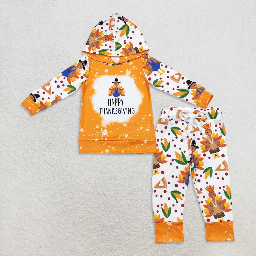 

Baby Boys Thanksgiving Turkey Hoodie And Pants Set Happy Thanksgiving Corn Kids Boy Outfit