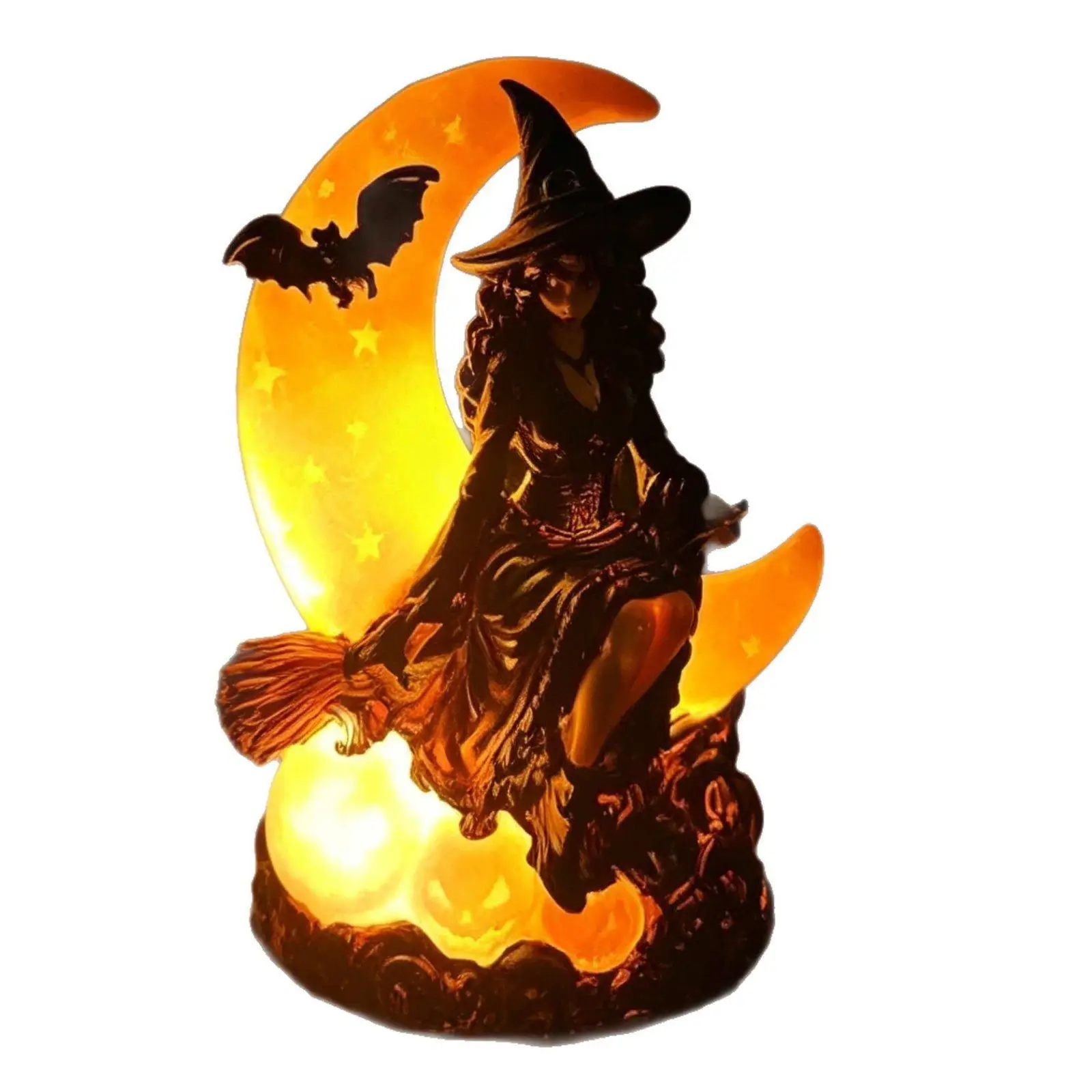 Gothic Witch Statue Night Light Decorative Table Lamp Aesthetic Room Decoration for Seasonal Holiday