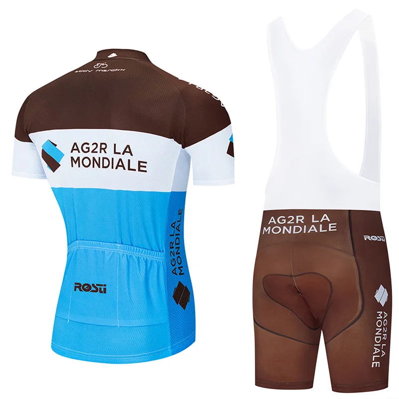 2023 New Bike Team Clothing AG2R LA CITROEN MONDIALE Cycling Jersey Sets Men's Short Sleeve Quick Dry Lightweight Shirt Bike Kit