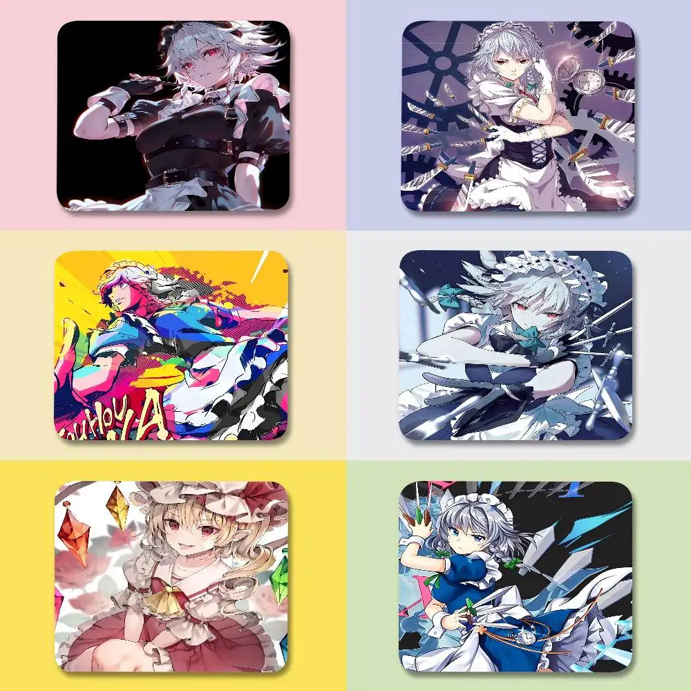 

Популярный игровой аниме-коврик для мыши Touhou Mini, маленький офисный коврик для мыши с прошитыми краями, нескользящая резиновая основа для домашнего компьютера