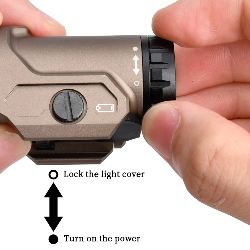 Linterna táctica FOXTROT2R Universal de 700 lúmenes, luz de pistola FOXTROT multifuncional para prevención de salpicaduras de lluvia al aire libre