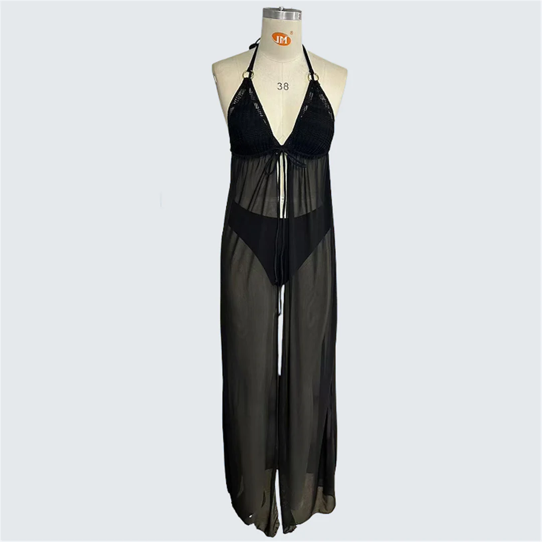 S - XXL, mit Kleid, Neckholder-Bikini, Damen-Badebekleidung, zweiteiliges Bikini-Set, Damen-Badeanzug, brasilianischer Badeanzug, Badebekleidung, Schwimmbekleidung V7463 – Detail 10