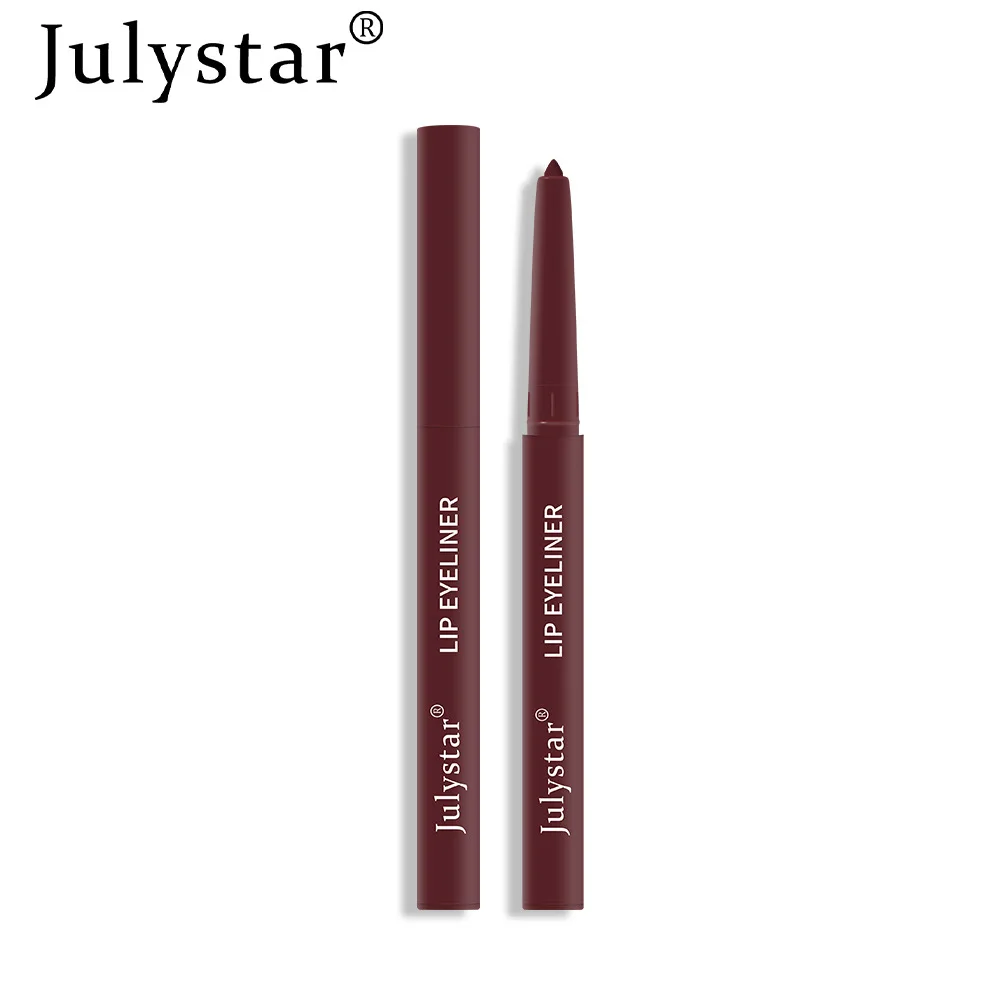 Julystar 6 Kleur Lipliner Waterdichte Lippenstift Pen Lipliner Make-Up Vrouwelijke Lip Contouren Pen Cosmetica Tools Feest Dagelijkse Make-Up