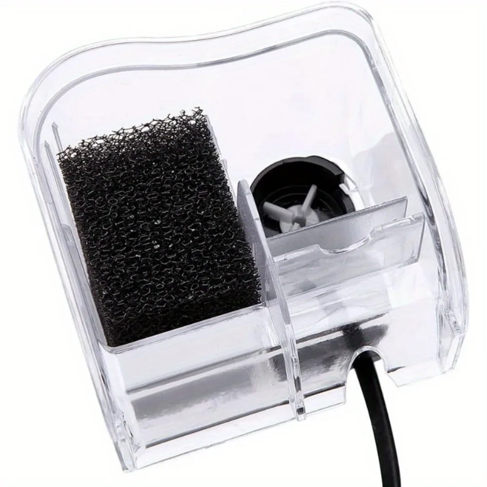 2 Stück Aquarium-Filterschwamm, hängender Aquariumfilter ohne Stromversorgung, 3 W/5 W, Kohlenstoffplatte für eine Vielzahl von Fischen