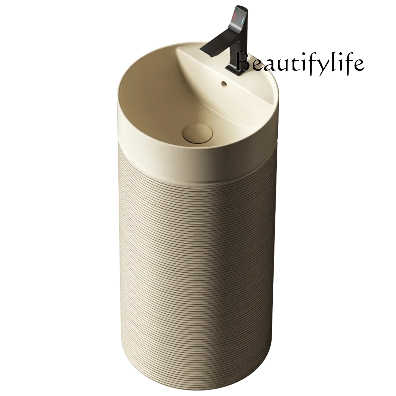 

FG26Retro column basin New Chinese bathroom column type wash basin Outdoor courtyard floor wash basin