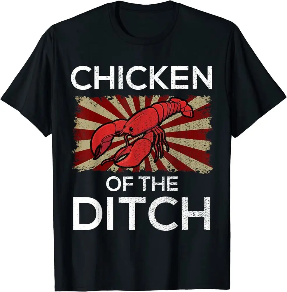 Chicken Of The Ditch Crawfish Cajun Food Party T-Shirt For Men Clothing Women Tees Y2K Tops Unisex Summer Short Sleeve