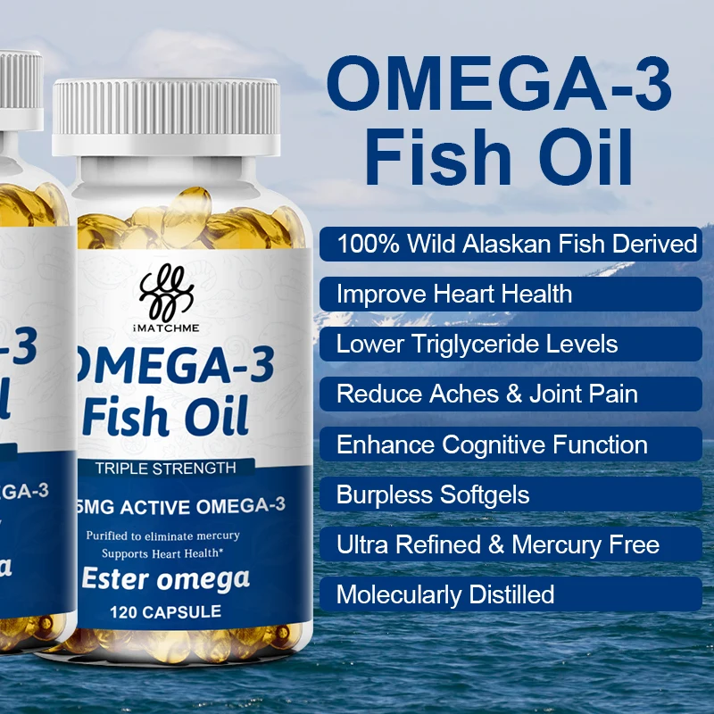 Omega 3 Fish Oil Supplements with EPA & DHA for Heart, Brain & Immune Support Focus and Memory | Mental Clarity