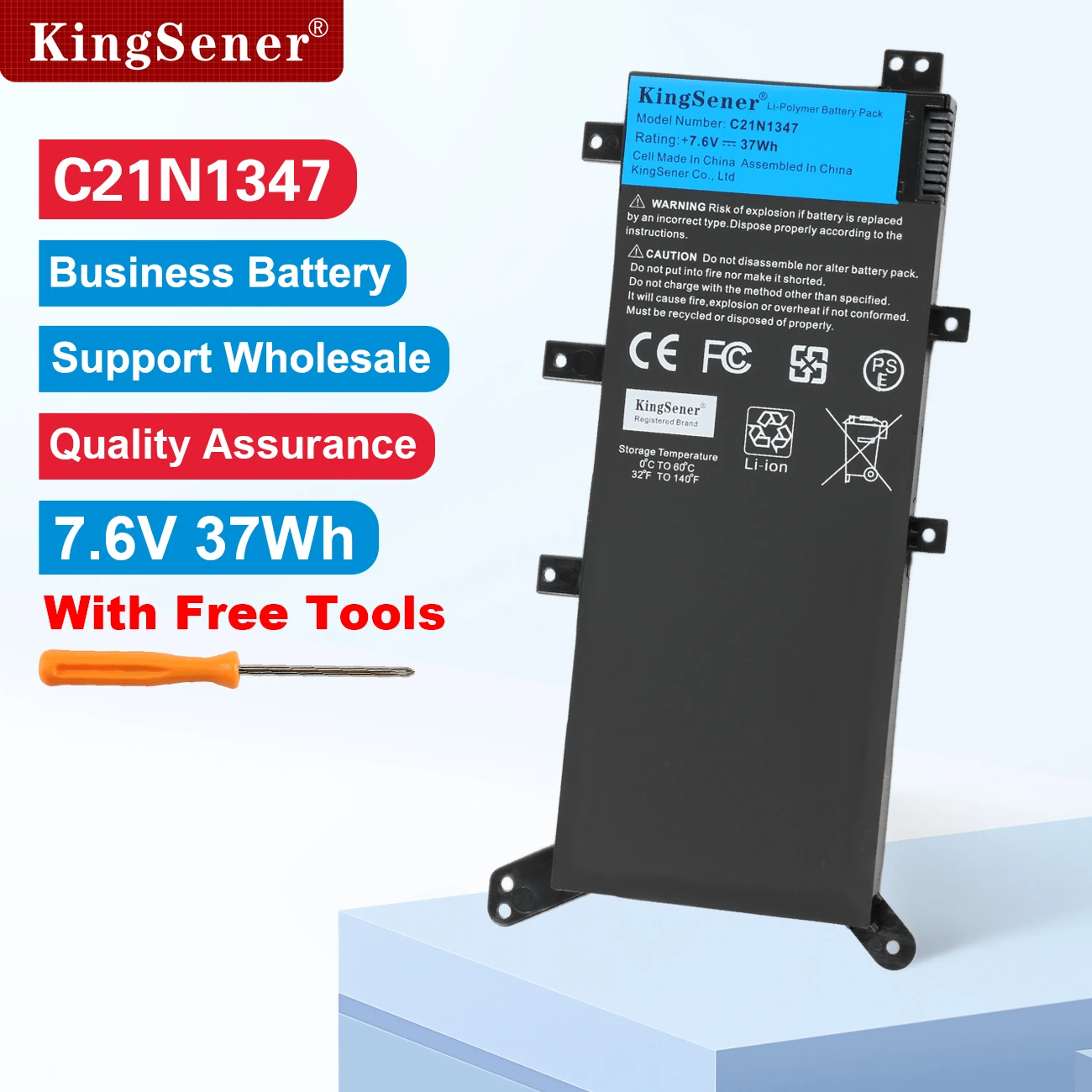 7.6V 37WH KingSener C21N1347 Laptop Battery For ASUS X554L X555 X555L X555LA X555LD X555LN X555MA 2ICP4/63/134 Free Tools