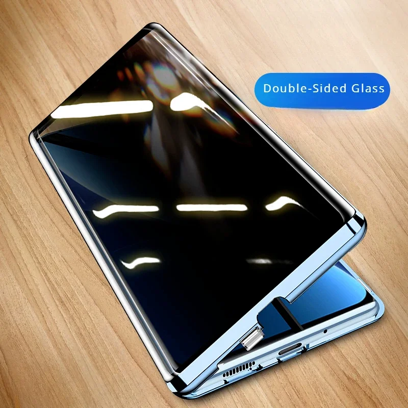 

Anti Privacy Magnetic Shockproof Case For OPPO Realme12 12Pro Double Side Glass For Realme 12 Pro Plus Camera Len Protect Covers