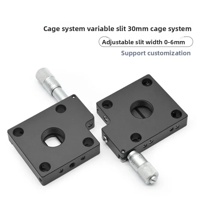 30mm Cage System Adjustable Slit | Coaxial 0-6mm Aperture for Optical Experiment Mirror