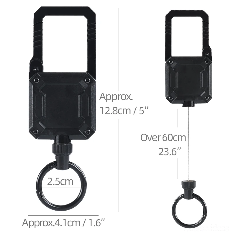 Portachiavi magnetico magnete al neodimio portabadge retrattile strumento di pesca portachiavi in corda metallica in acciaio rapido portachiavi