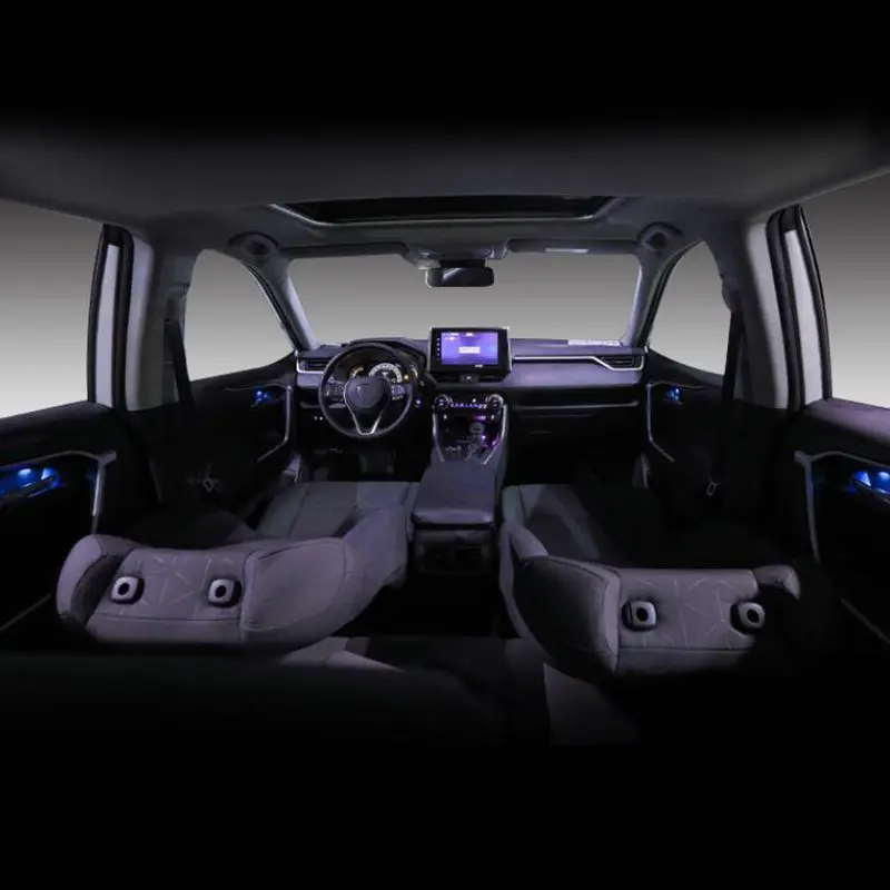 Car LED Door Bowl Armrest Atmosphere Light Interior Lights Decoration Handle Frame Light for Toyota RAV4 2019 2020 2021 2022