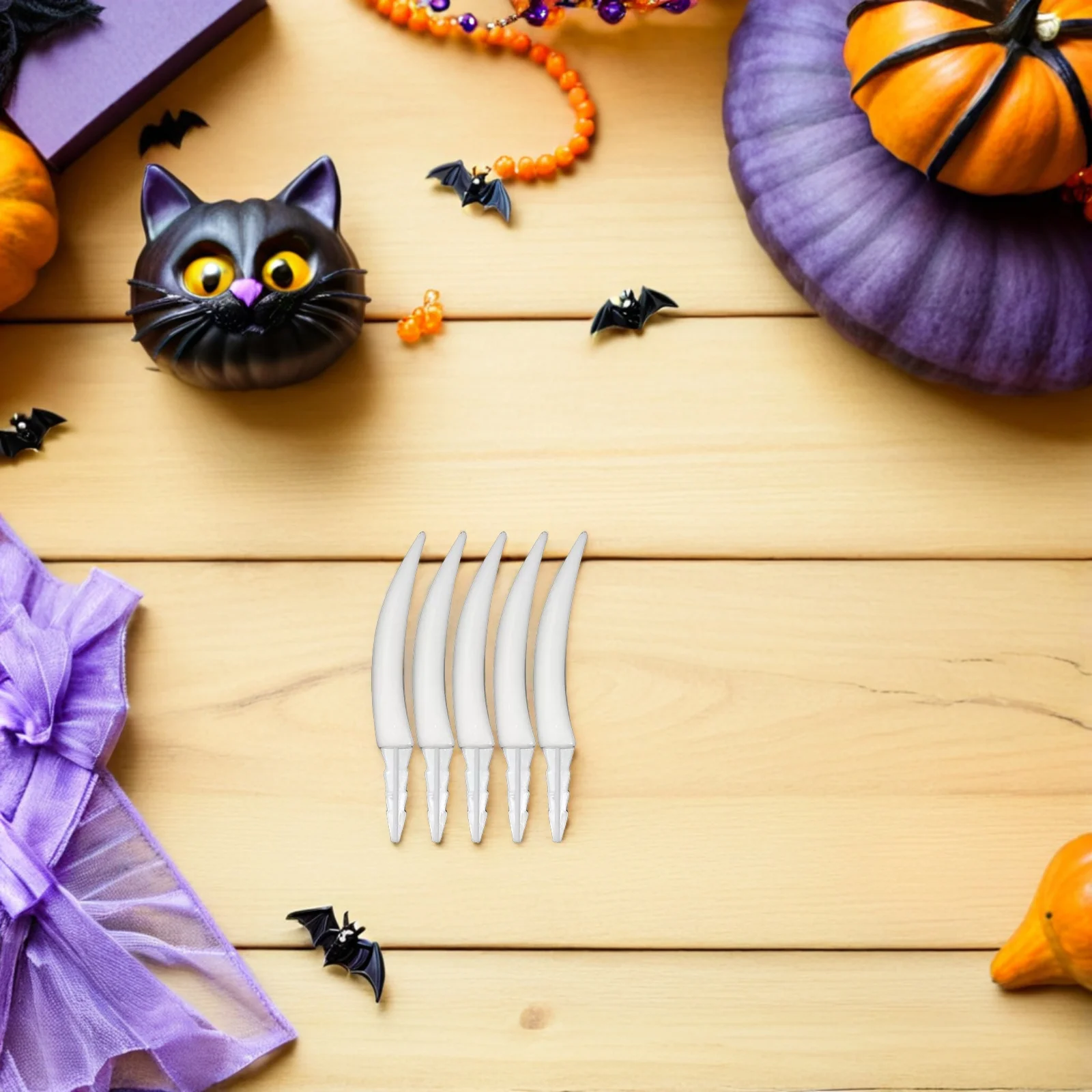 20 قطعة مجموعة فانغ اليقطين مخيف هالوين اليقطين الأسنان DIY بها بنفسك الأنياب البلاستيكية جاك يا فانوس هالوين الديكور الأحداث المدرسية