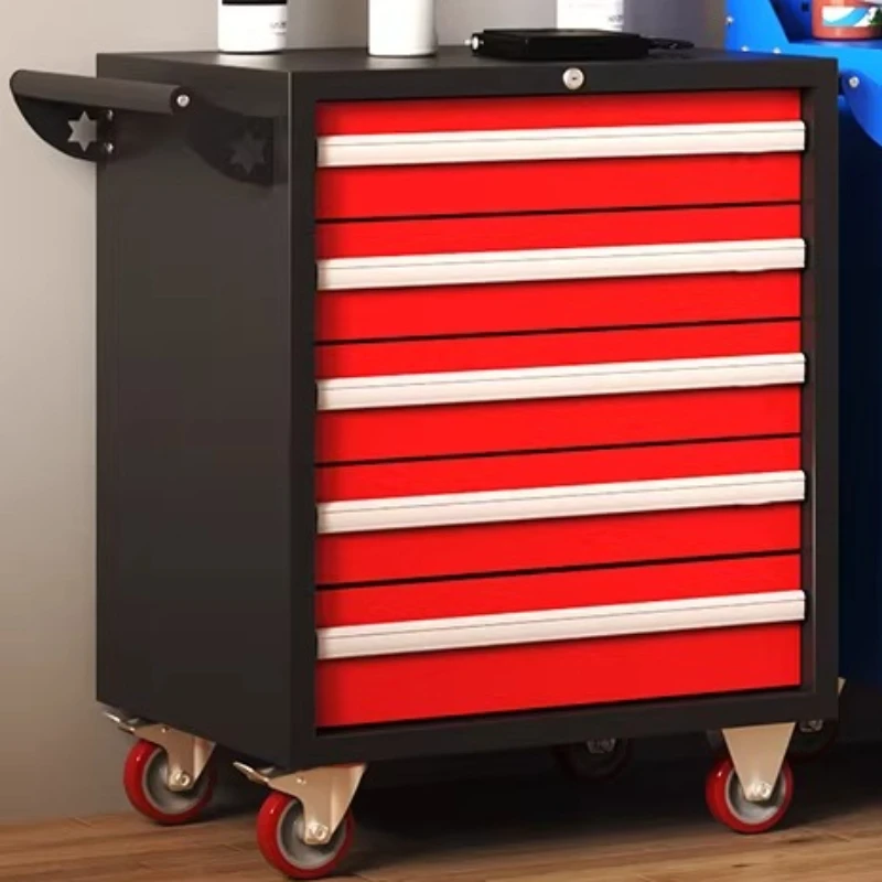 

Auto Repair Tool Cart Hardware Workshop Seven Drawer Storage Cabinet Movable Function Tool Packaging Werkzeugschrank XY40GJG