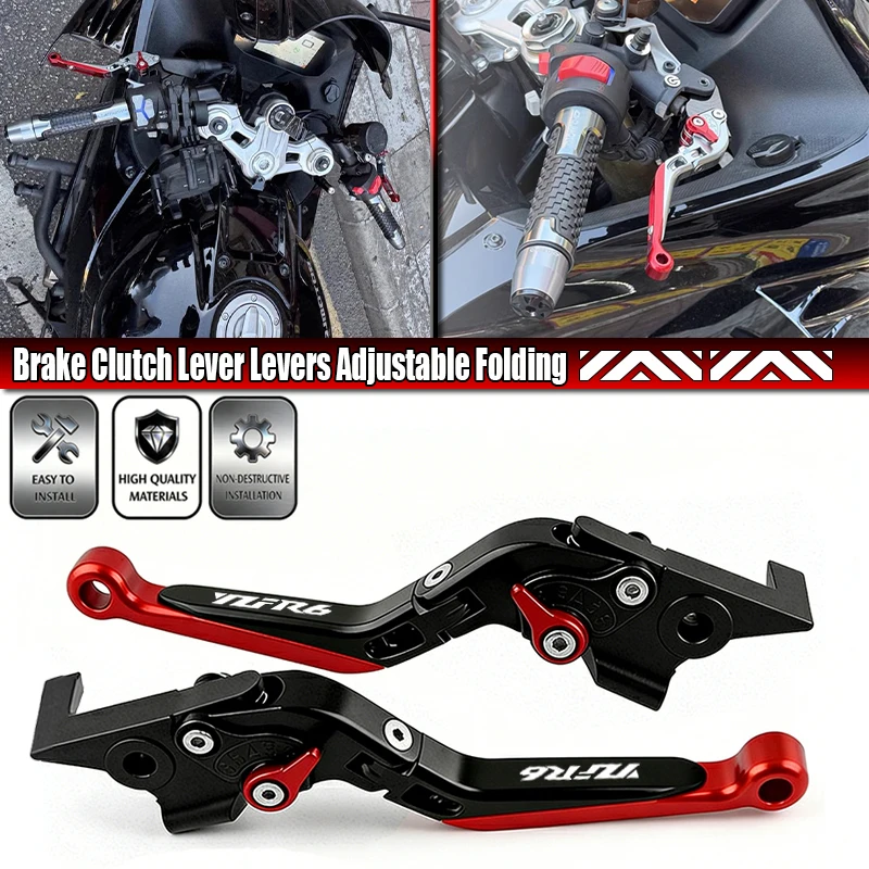 

Fit For YZF-R6 YZF R6 YZFR6 1999 2000 2001 2002 2003 2004 Clutch Lever Brake Lever Set Adjustable Folding Levers Motorcycle