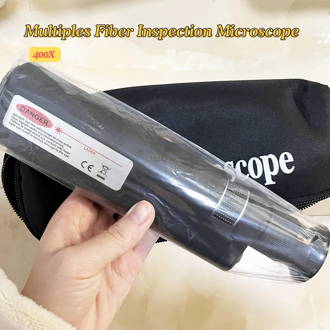 200/400X Multiples Inspection Microscope Handheld Optical Fiber End Face Magnifier 2.5Mm(SC/FC/ST) /1.25Mm(LC) Adapter