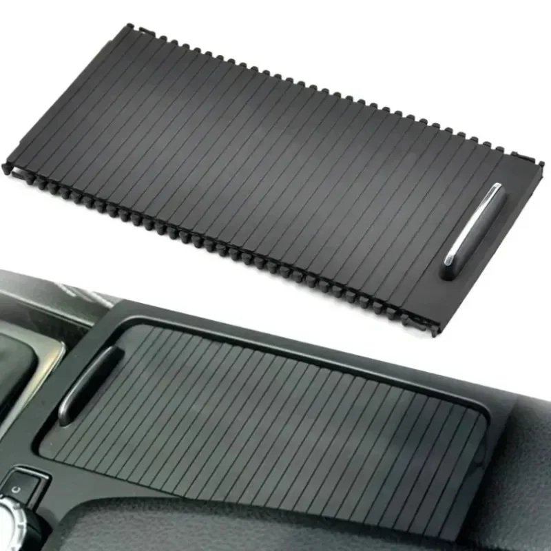 Car Center Console Storage Box Roller Shutter Cover Cup Holder Sliding Trim Retractable for W204 W212 Interior Accessories