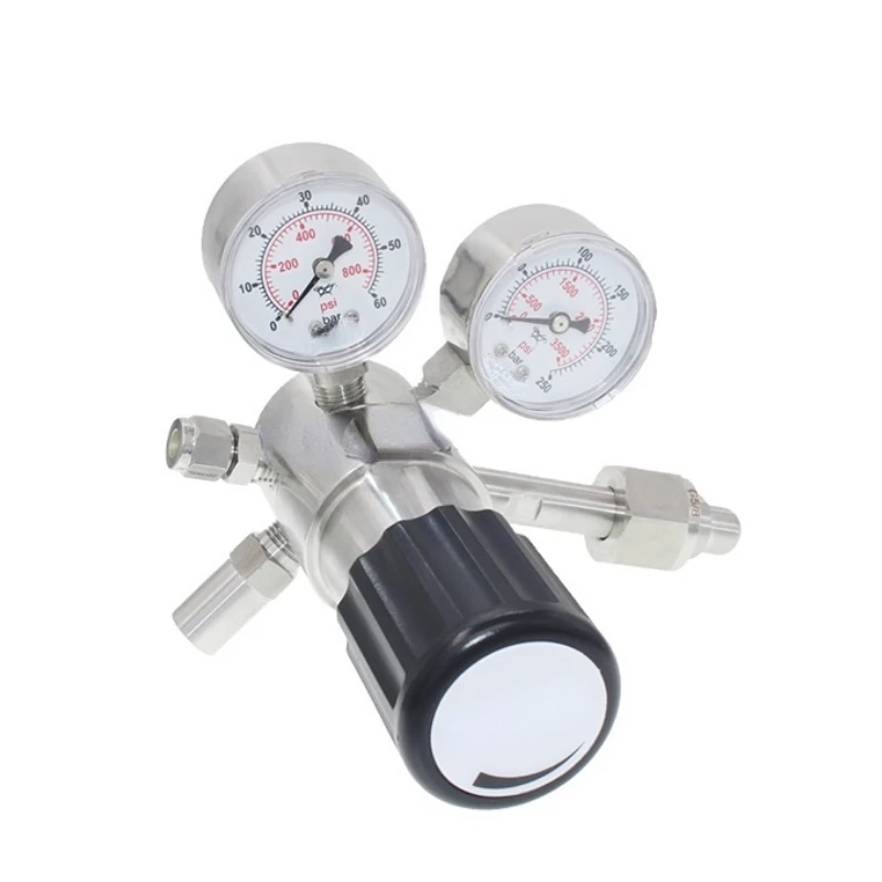 SS316L TESCOM Type single Stage oxygen gas regulator with gauge