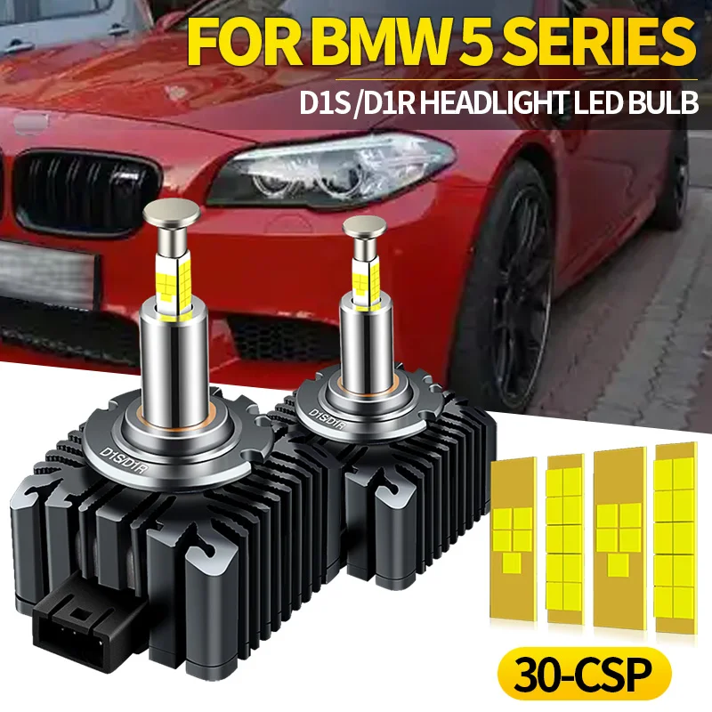 

2xD1S LED Headlights Bulb 30000LM Plug and Play HID Xenon Car Lamps 12V For BMW 5 Series E60 E61 2006-2011 F07 F10 F11 2009-2018