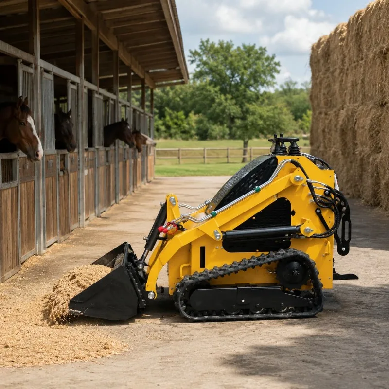 360 Rotating Function Compact Utility Loader Customized Euro5 Stable Track Drive Indoor Renovation Debris