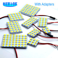 50x T10 BA9S Festoon C5W C10W 6/9/12/15/18/20/24/36/48 SMD 5050 Led White 12V LED Reading Panel Car interior Dome light