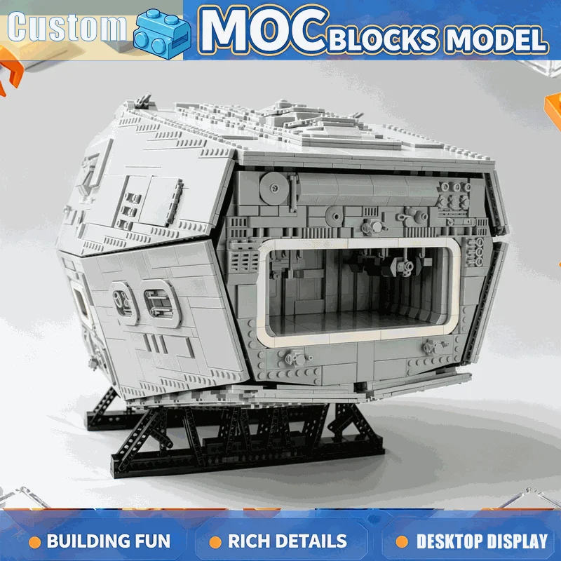 14246PCS MOC Sci Fi Space Battle Cruiser Warship Model Custom Building Block Architecture DIY Creative Assembly Educational Gift