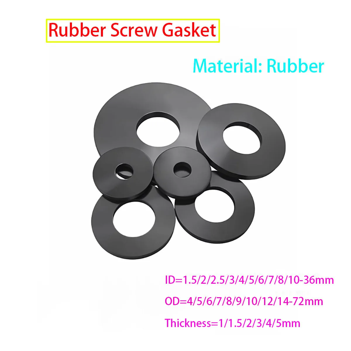 

Black Silicone Rubber Flat Gasket Gas Seal Ring