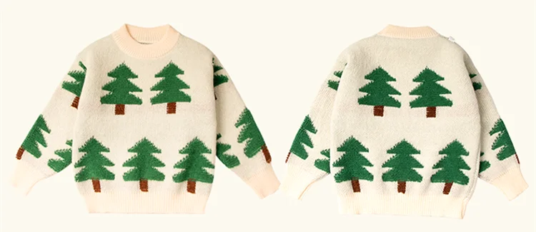 Strickpullover für Teenager mit Baum-Motiv für Mädchen, Neujahrs-Strickkleidung, hochwertige Weihnachts-Strickwaren für Kinder. – Detail 11
