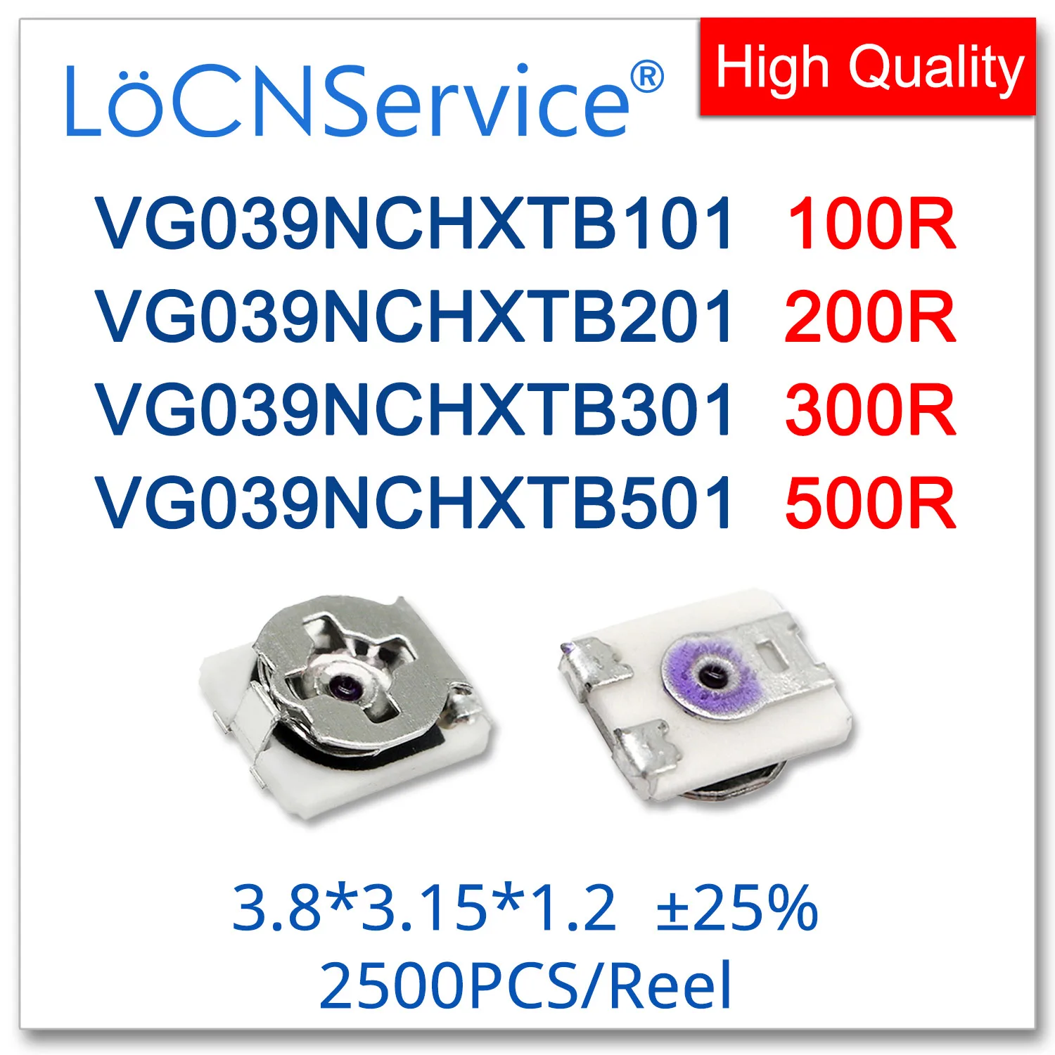 

LoCNService 3*3 3,8*3,15*1,2 25% VG039NCHXTB101 100R VG039NCHXTB201 200R VG039NCHXTB301 300R VG039NCHXTB501 500R высокое качество