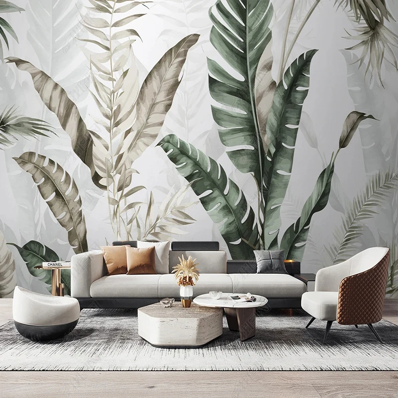 

Photo Wallpaper American Pastoral Hand-painted Fresh Plants Mural Living Room Bedroom Modern Home Decor Wall Paper For Walls 3D