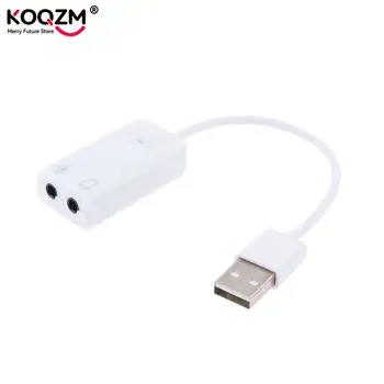 7.1 harici USB ses kartı Jack 3.5mm USB ses adaptörü kulaklık Macbook bilgisayar dizüstü PC için mikrofon ses kartı taşınabilir