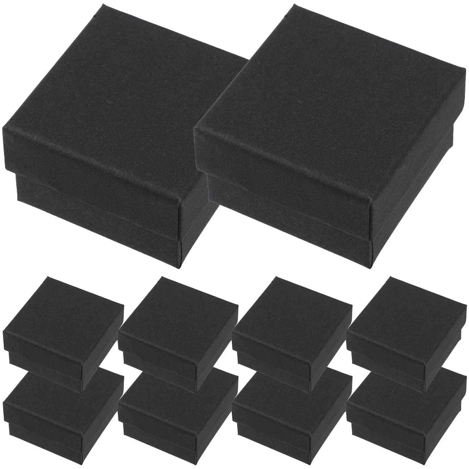 10Pcs Thoughtful Design Jewelry Packaging Boxes Paper Construction for Rings Earrings Necklaces Bracelets Display Present Box