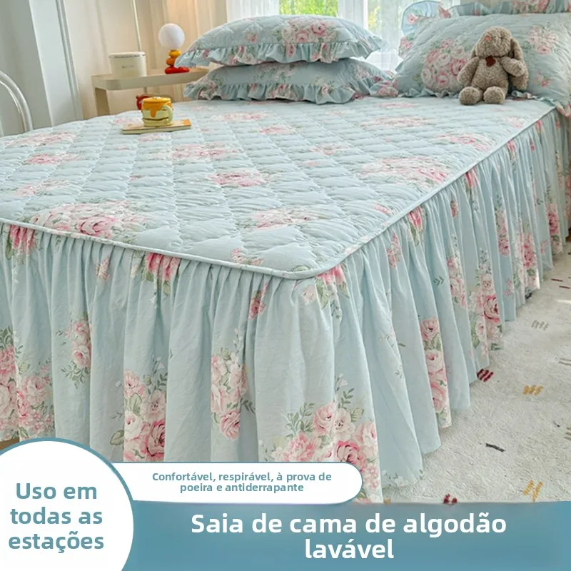 jupe-de-lit-en-coton-lave-piece-unique-epaissie-avec-dentelle-housse-anti-poussiere-toutes-saisons-ensemble-trois-pieces-motif-floral-vegetal