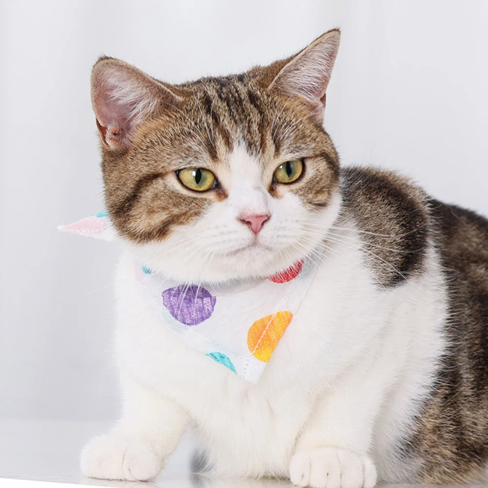 

Pet Triangles Scarf Cat Dog Saliva Towel Collar Neckerchief Printed Bib Bandana Multi-Functional Use Party Decorative