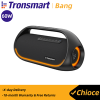 Tronsmart Bang Bluetooth Speaker 60W Updated Version with Lossless Hi-Res Audio, App Control,Portable Handle Speaker for Camping