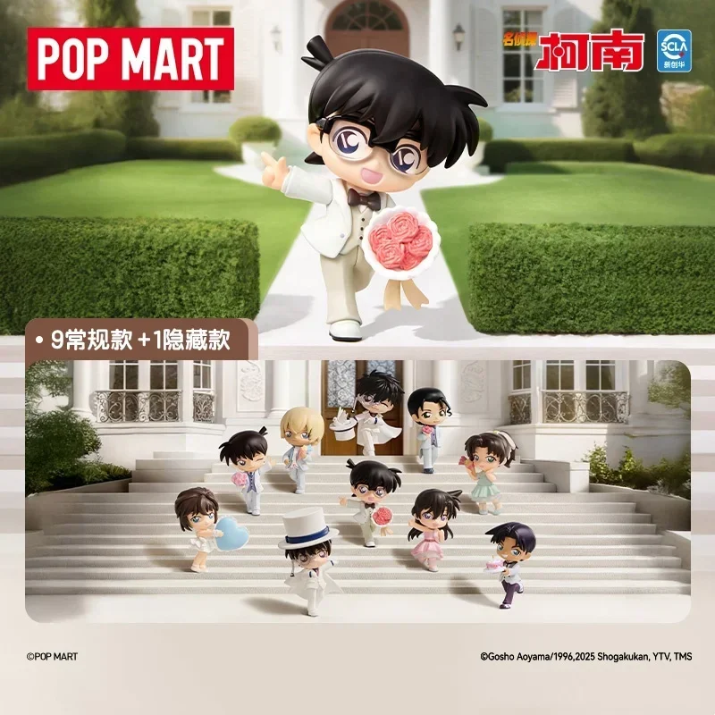POPMART นักสืบโคนัน ฉลองครบรอบ ซีรีส์ กล่องสุ่ม ของเล่นเซอร์ไพรส์ ฟิกเกอร์แอคชั่น ตกแต่งบ้าน/โต๊ะทำงาน