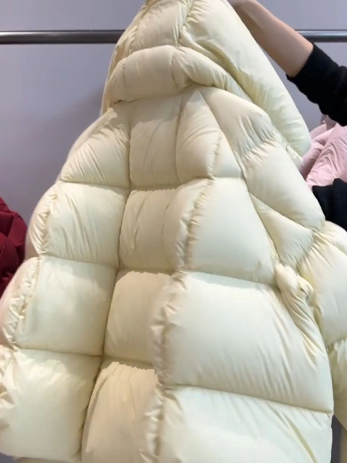 Premium ort Puffer Jaet Abrigo con capucha amarillo Cloudlike para mujer Cálido Thiened Coreano Sle Ajuste regular Commute Sle Du abajo