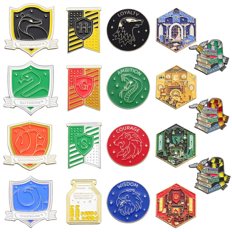 New Cartoon Anime Magic Academy Series Brooch Metal Badge Clothing Accessories Collar Needle Gift Wholesale